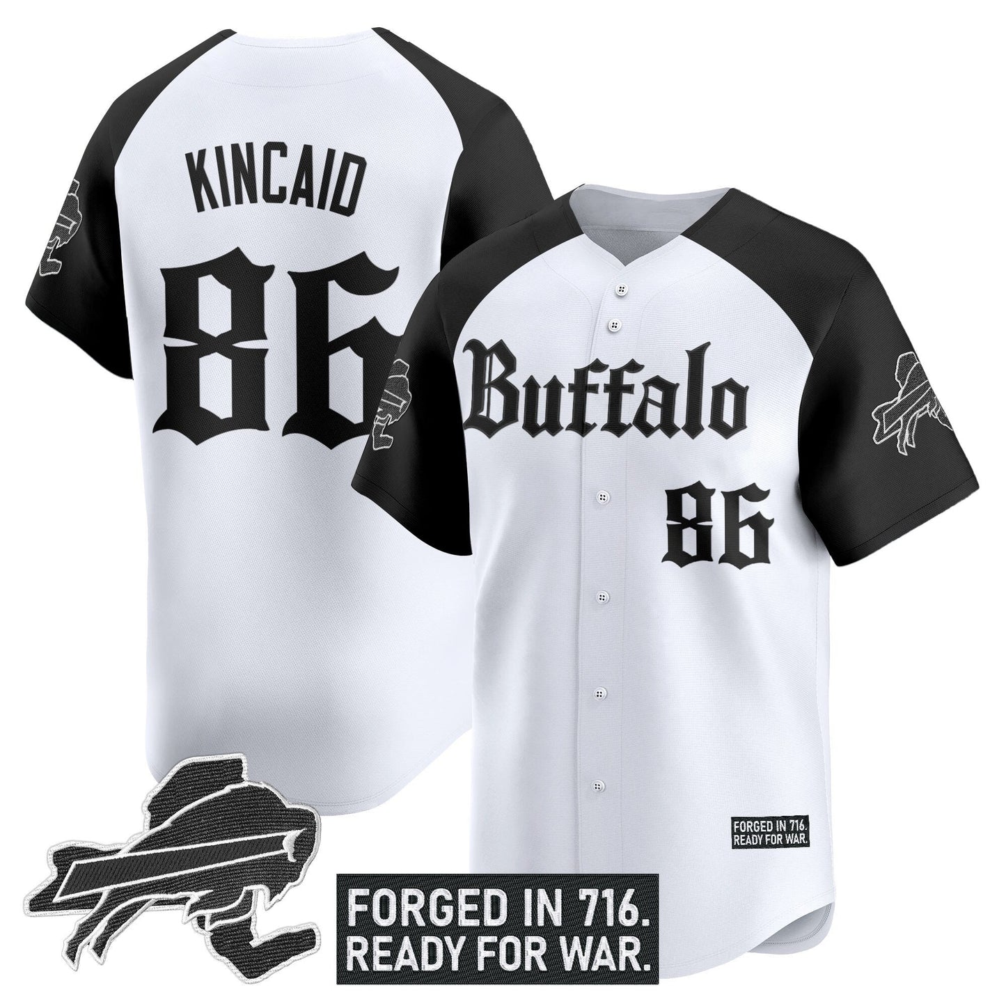 Men's Buffalo Bills 'Gothic Cold Front Edition' Vapor Baseball Jersey - All Stitched