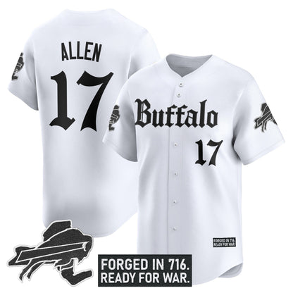 Men's Buffalo Bills 'Gothic Cold Front Edition' Vapor Baseball Jersey - All Stitched