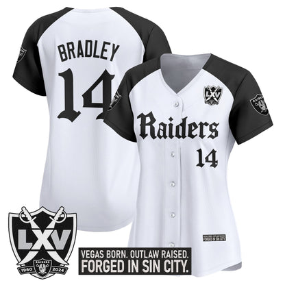 Women's Las Vegas Raiders 'Gothic Sin City Shadows Edition' Vapor Baseball Jersey - All Stitched