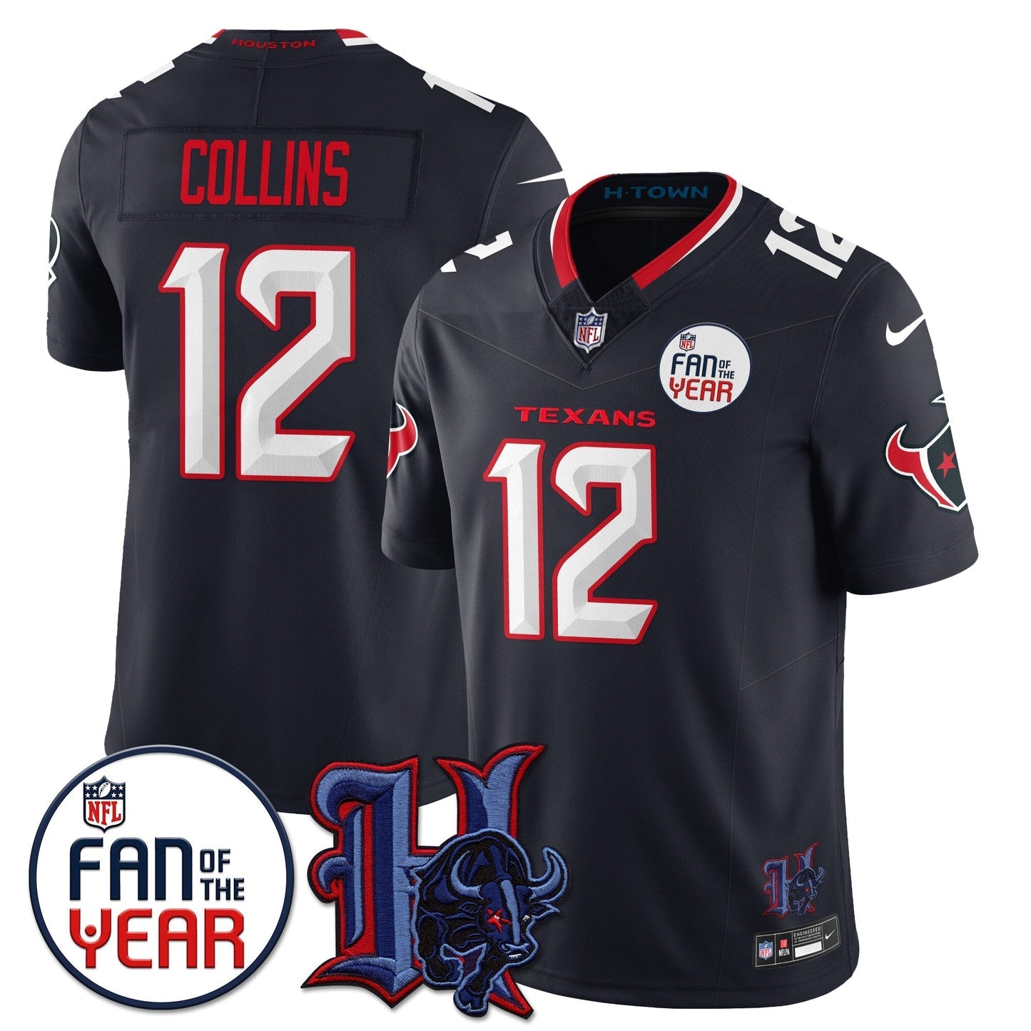 Houston Texans "Fan Of The Year" Jersey - All Stitched