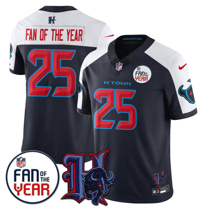 Houston Texans "Fan Of The Year" Jersey - All Stitched