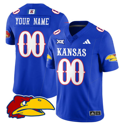 Custom Kansas Jayhawks Football 2025 Limited Jersey - All Stitched