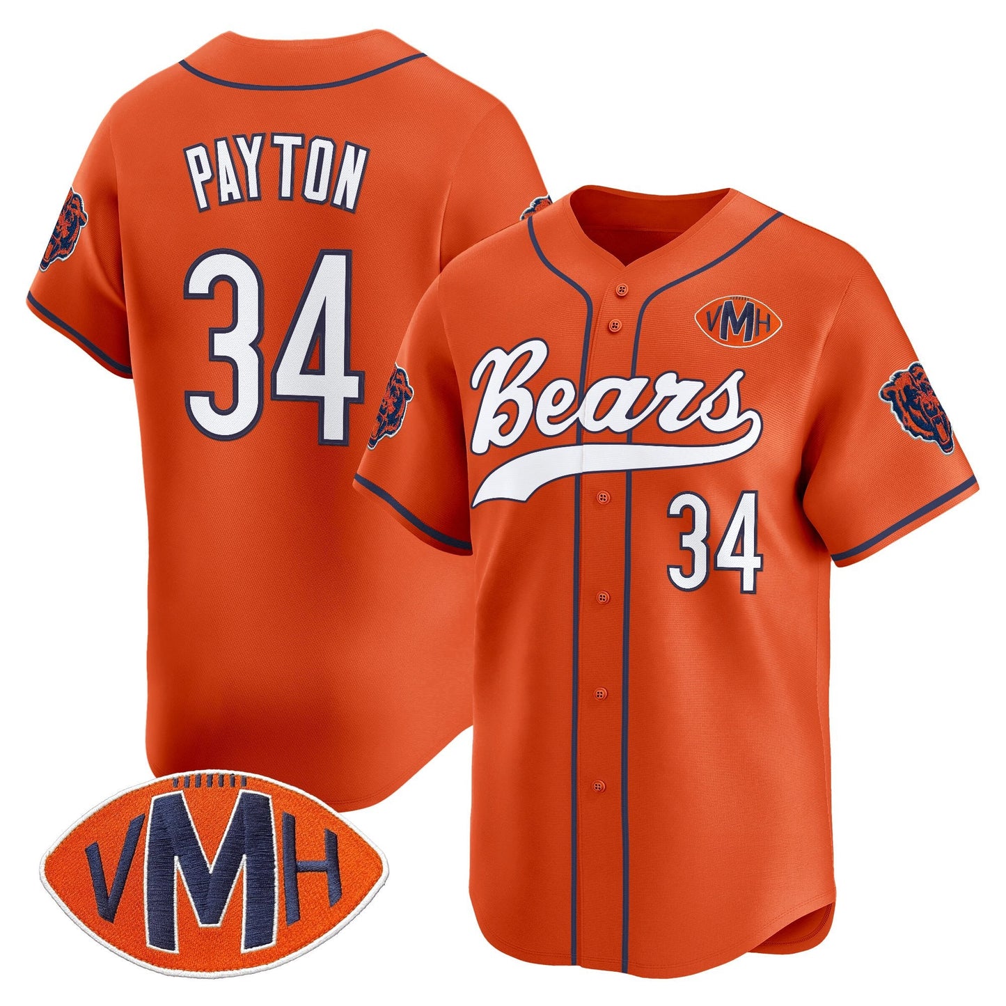 Men's Chicago Bears 2025 Vapor Baseball Jersey - All Stitched