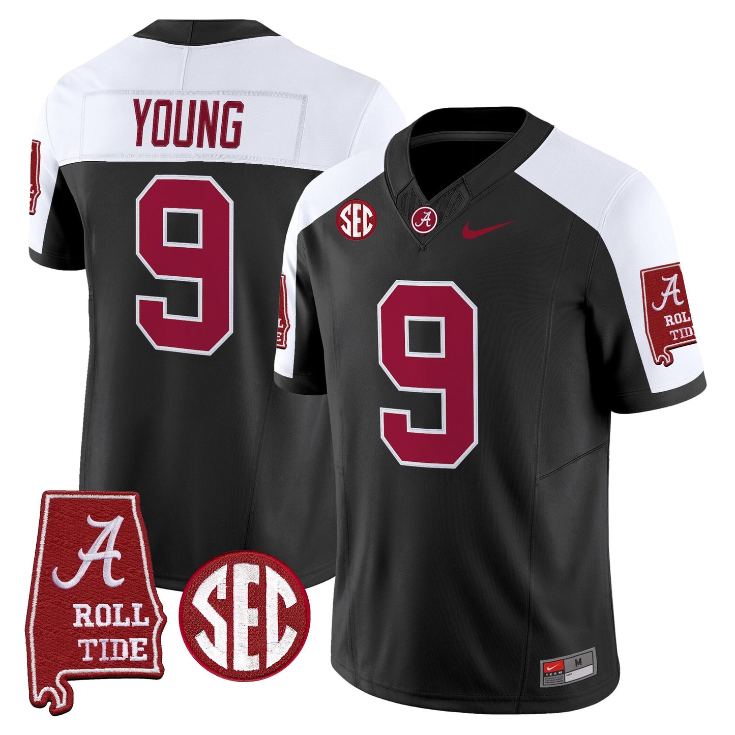 Men's Alabama Crimson Tide 2026 Vapor Limited Jersey - Alabama Map - Stitched