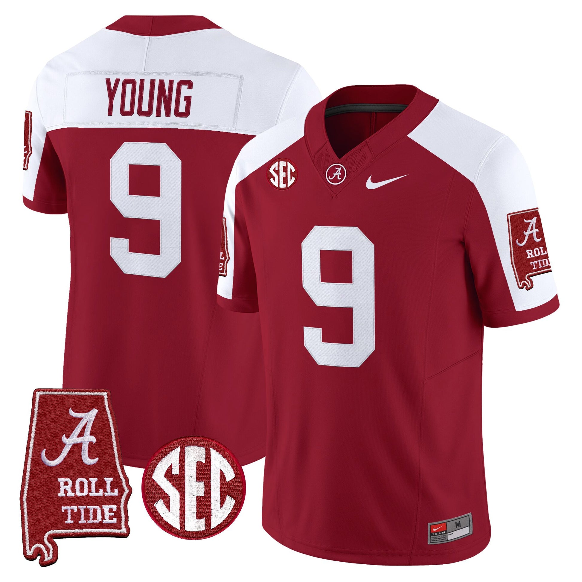 Men's Alabama Crimson Tide 2026 Vapor Limited Jersey - Alabama Map - Stitched
