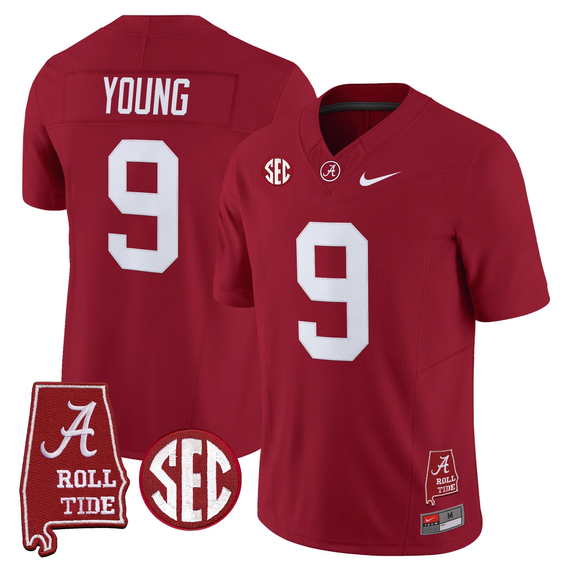 Men's Alabama Crimson Tide 2026 Vapor Limited Jersey - Alabama Map - Stitched