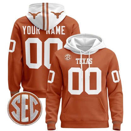 Texas Longhorns 2025 Premium Custom Pullover Hoodie
