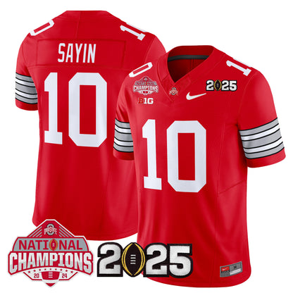 Ohio State Buckeyes 'Heritage Stripe' 2025 National Champions Patch Vapor Limited Jersey - Stitched