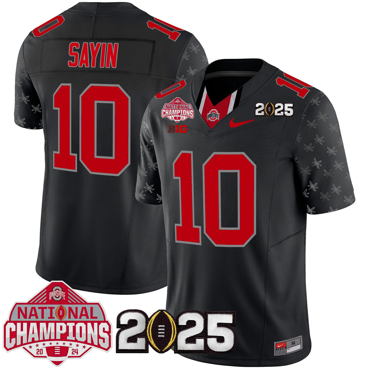 Ohio State Buckeyes National Champions Patch Vapor Limited Jersey - Stitched