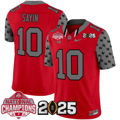 Ohio State Buckeyes National Champions Patch Vapor Limited Jersey - Stitched