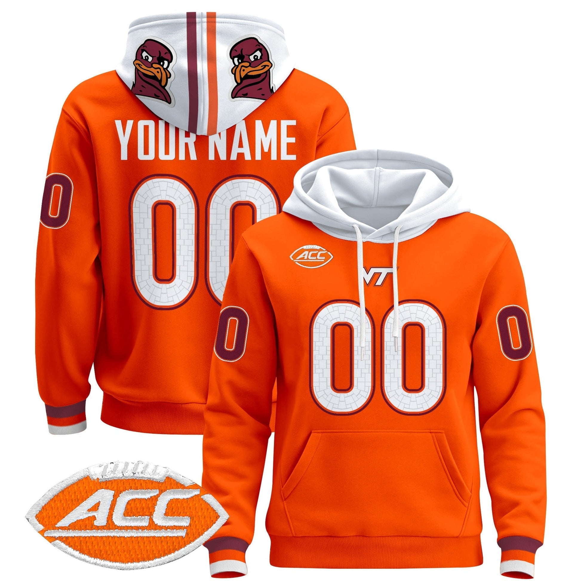 Virginia Tech Hokies 2025 Premium Custom Pullover Hoodie