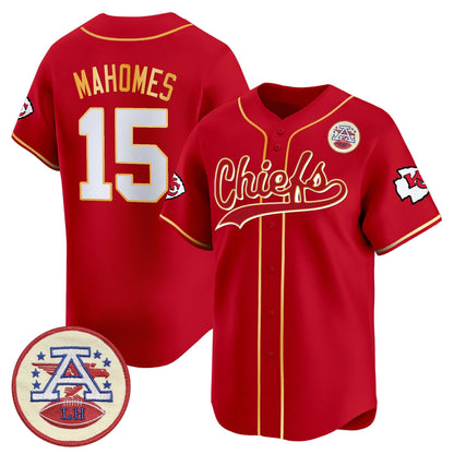 Men's Kansas City Chiefs 2025 Vapor Baseball Jersey - All Stitched