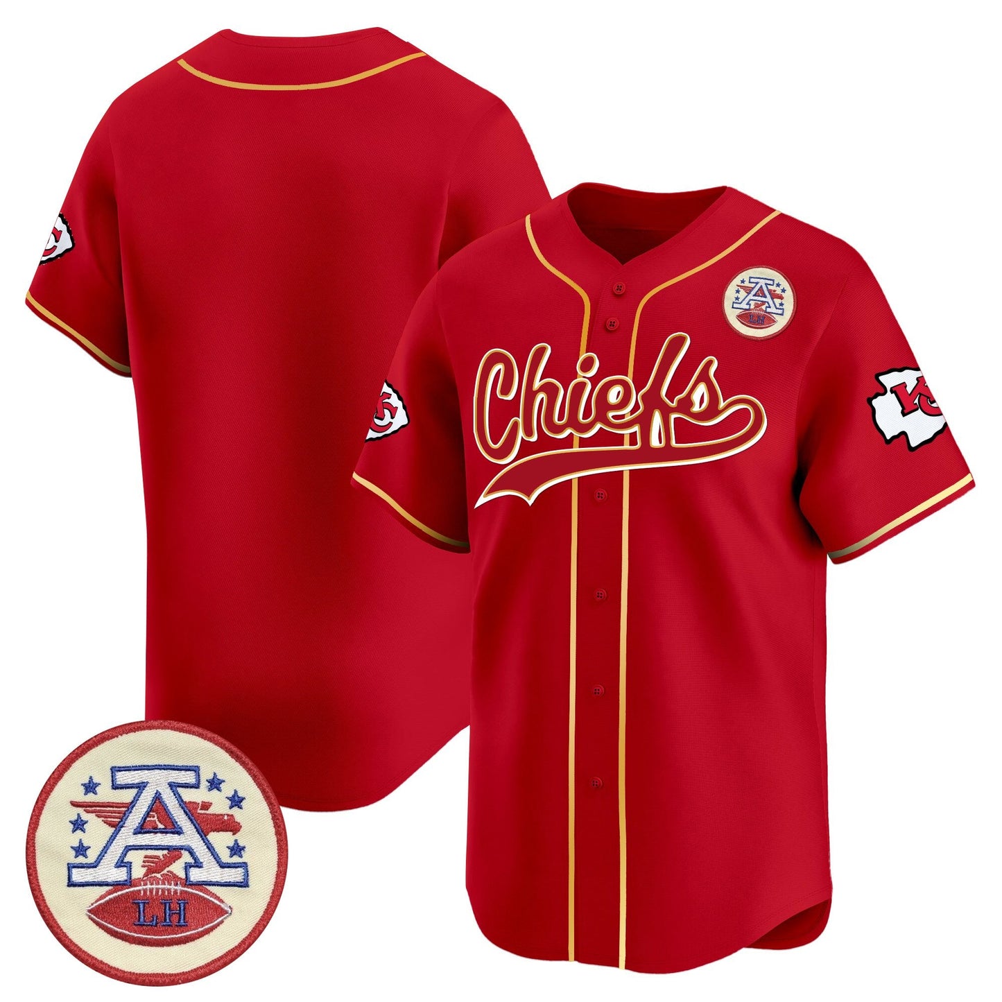 Men's Kansas City Chiefs 2025 Vapor Baseball Jersey - All Stitched