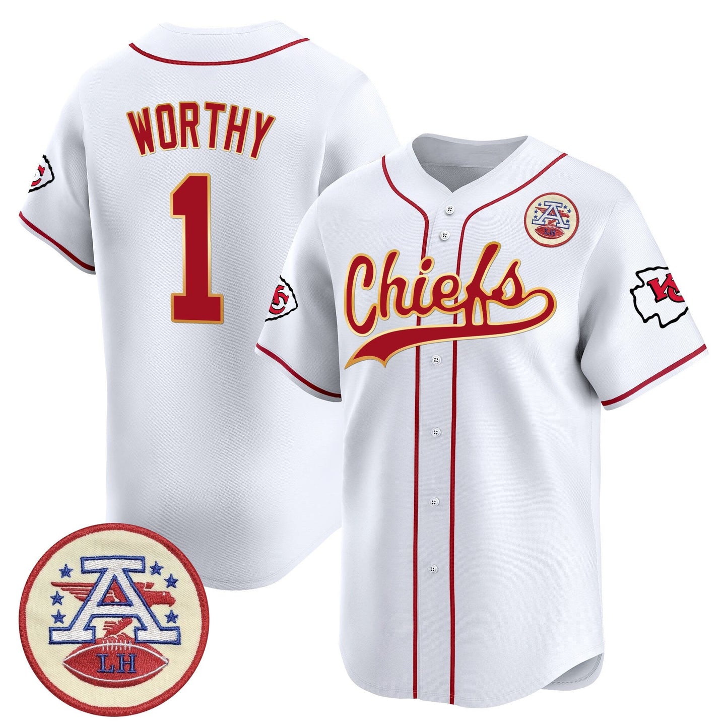 Men's Kansas City Chiefs 2025 Vapor Baseball Jersey - All Stitched