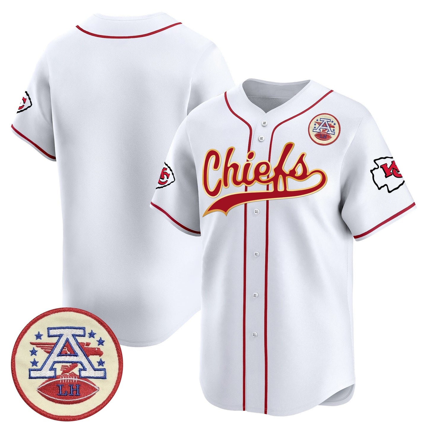 Men's Kansas City Chiefs 2025 Vapor Baseball Jersey - All Stitched