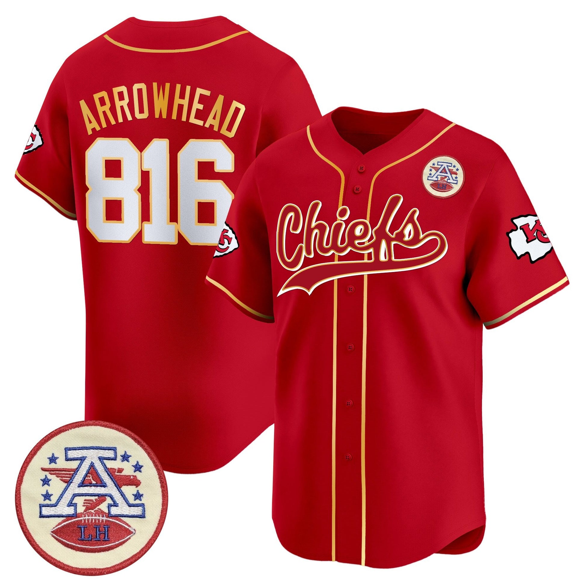 Men's Kansas City Chiefs 2025 Vapor Baseball Jersey - All Stitched