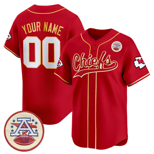 Kansas City Chiefs 2025 Vapor Baseball Custom Jersey - All Stitched