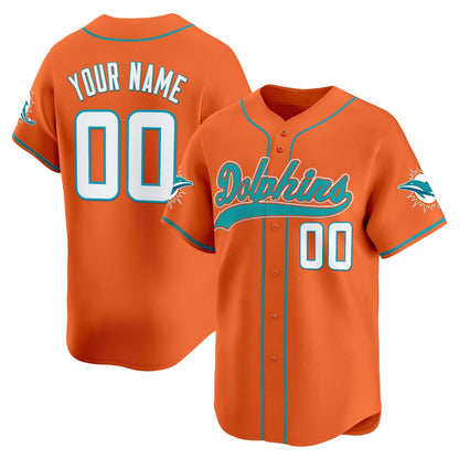 Miami Dolphins 2025 Vapor Baseball Custom Jersey - All Stitched
