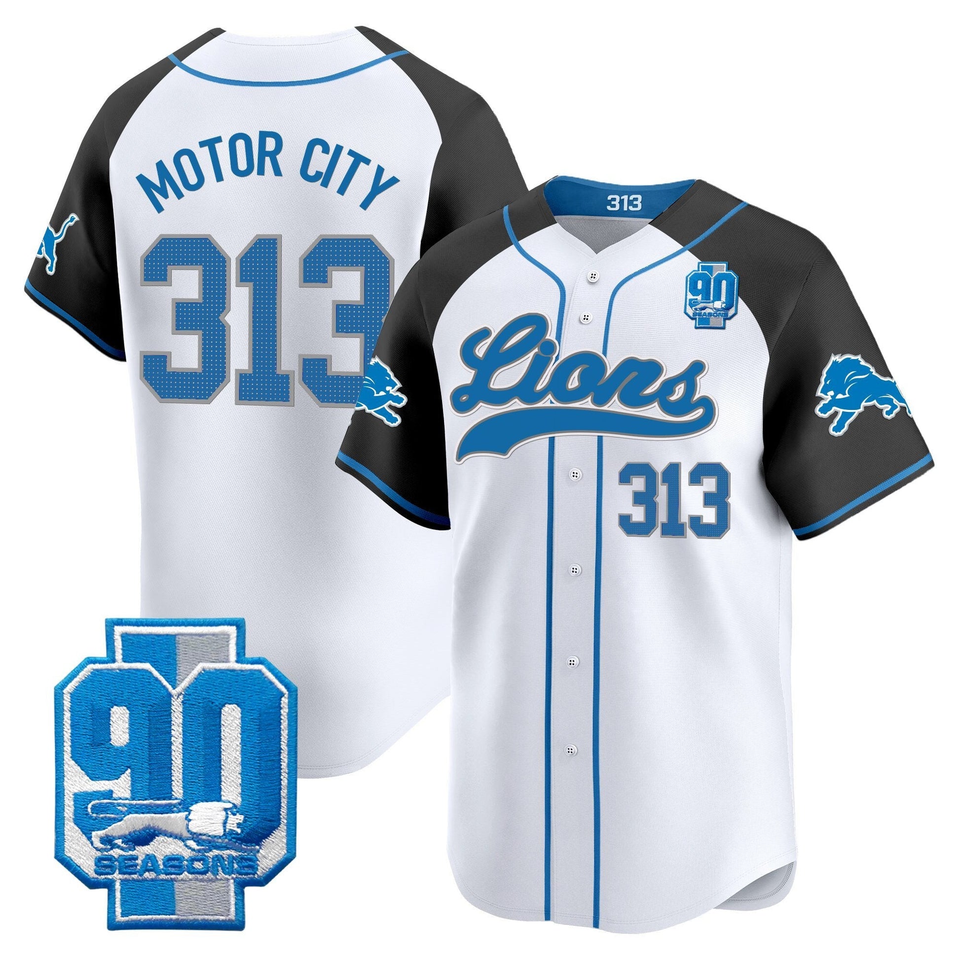 Men's Detroit Lions 2025 Vapor Baseball Jersey - All Stitched