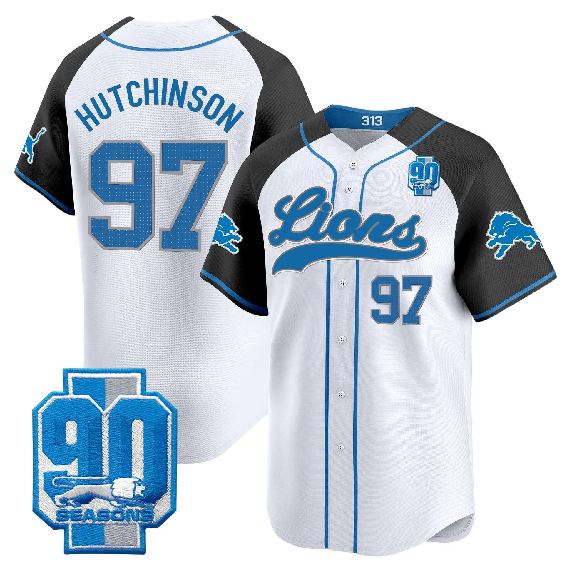 Men's Detroit Lions 2025 Vapor Baseball Jersey - All Stitched