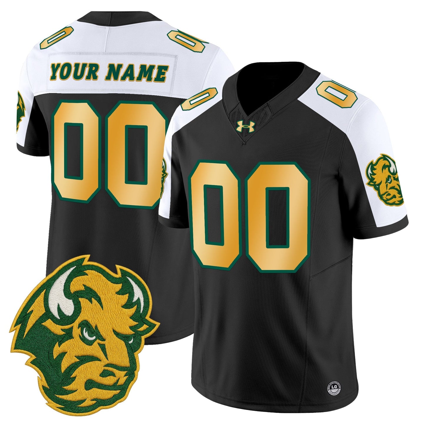 North Dakota State Bison Vapor Limited Custom Jersey - All Stitched