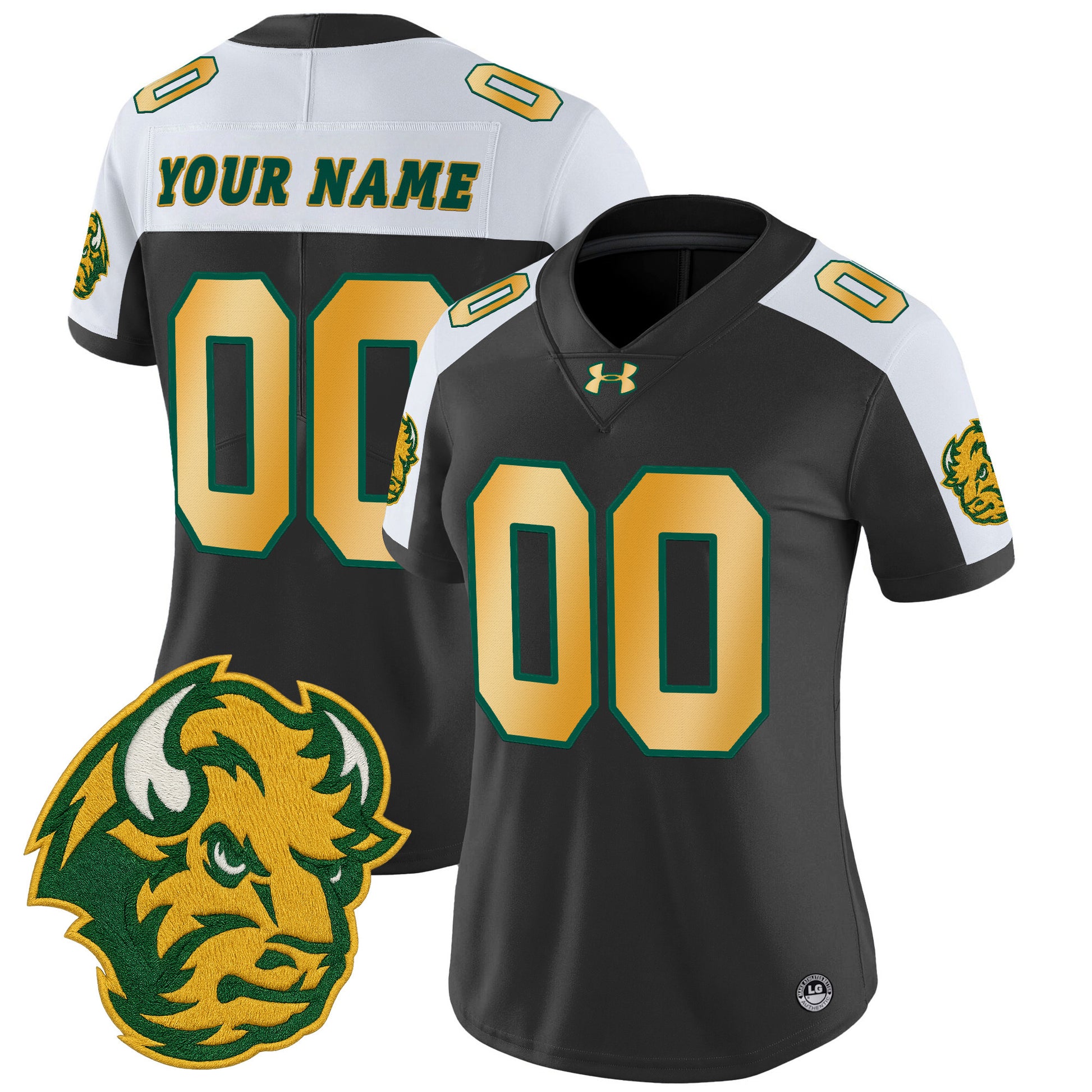 North Dakota State Bison Vapor Limited Custom Jersey - All Stitched