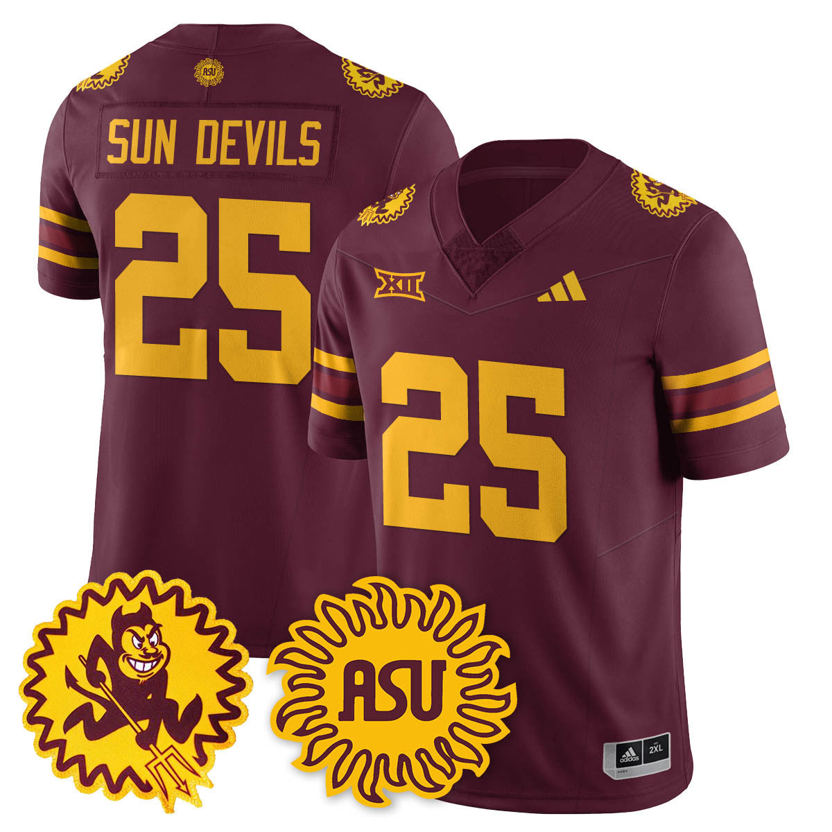 Arizona State Sun Devils 1975 Throwback Uniform - All Stitched
