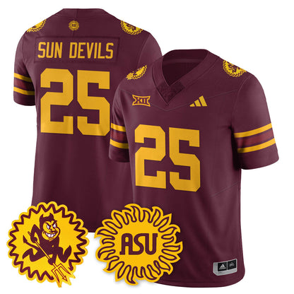 Arizona State Sun Devils 1975 Throwback Uniform - All Stitched