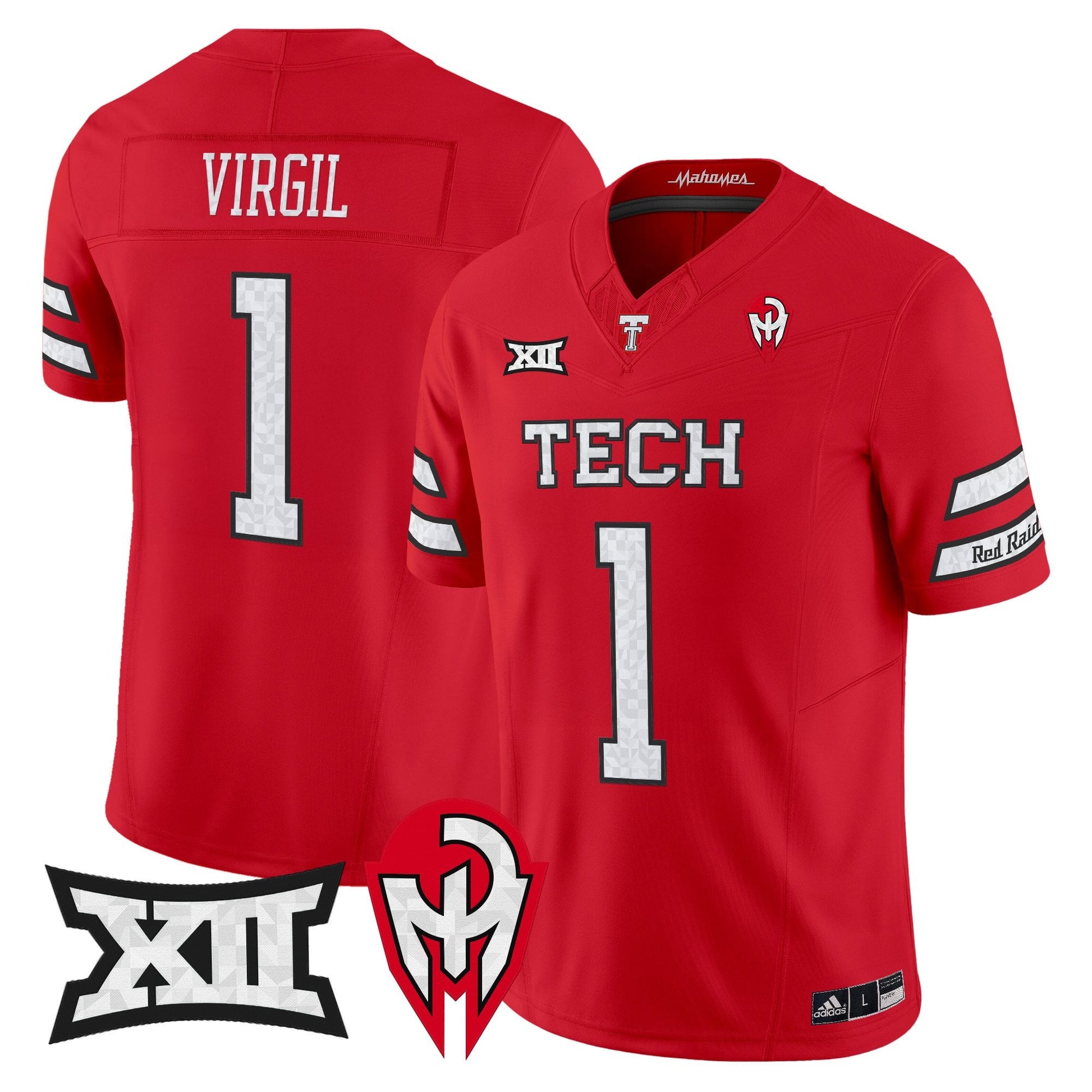 Men's Texas Tech Red Raiders 'Too Cold' Vapor Limited Jersey - Mahomes Collection - All Stitched