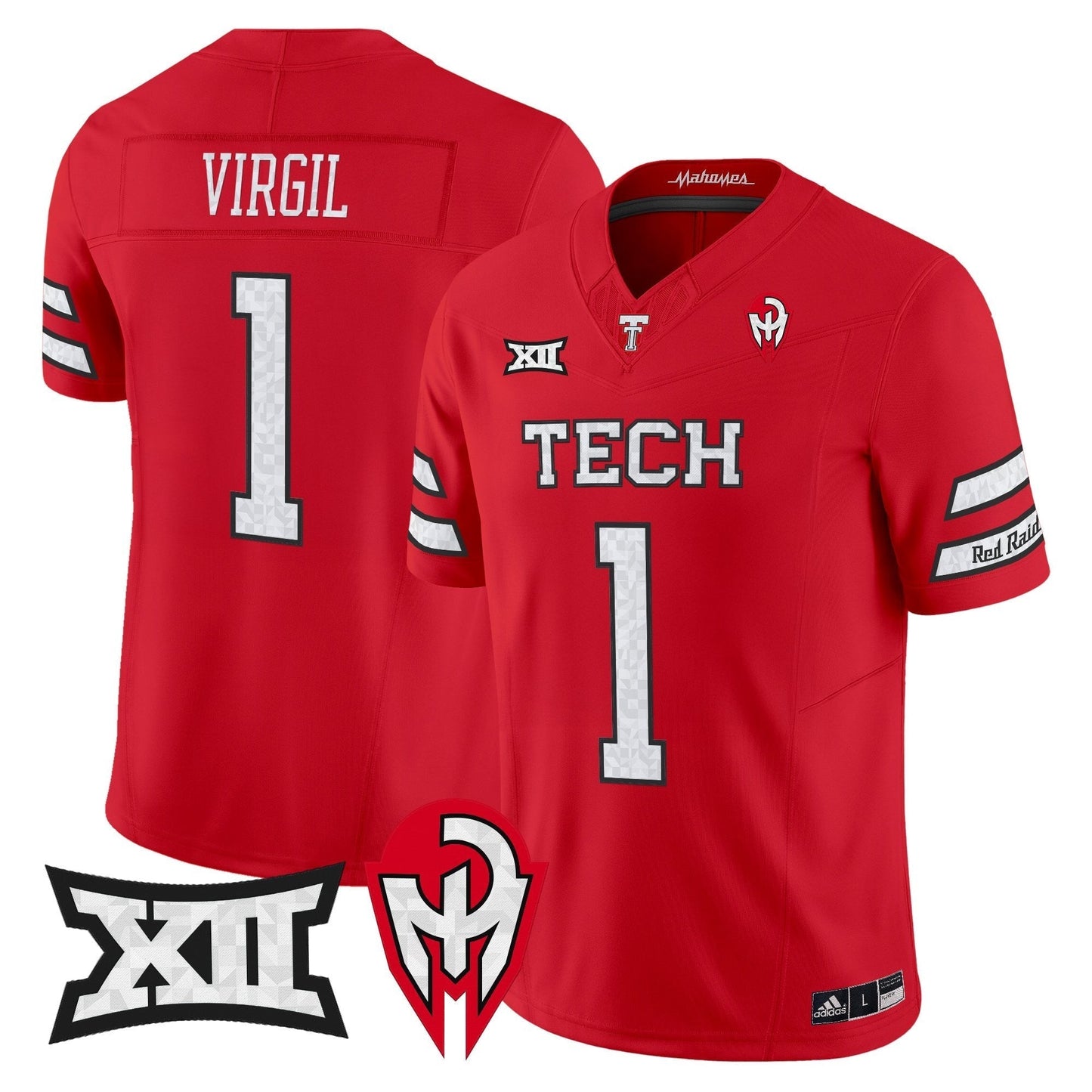 Men's Texas Tech Red Raiders 'Too Cold' Vapor Limited Jersey - Mahomes Collection - All Stitched