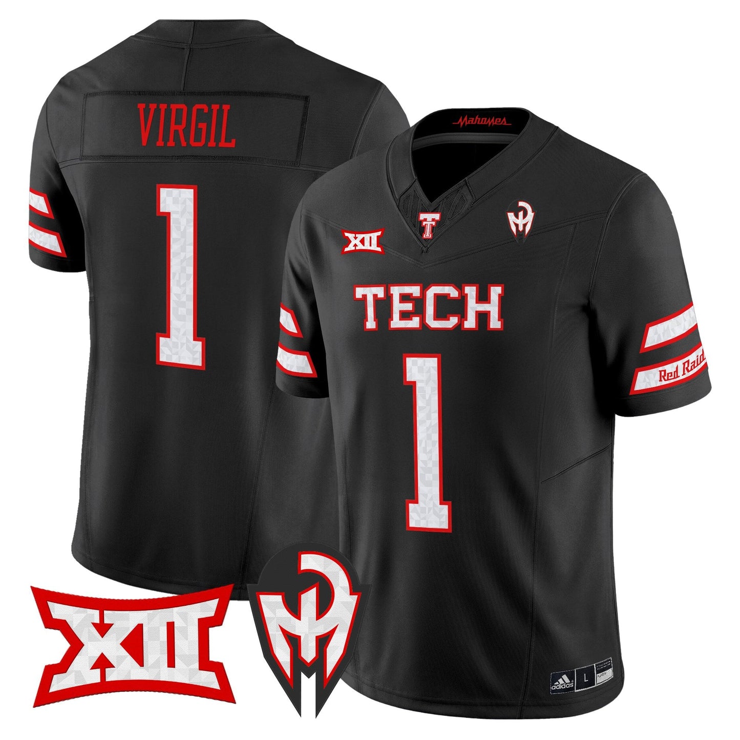 Men's Texas Tech Red Raiders 'Too Cold' Vapor Limited Jersey - Mahomes Collection - All Stitched
