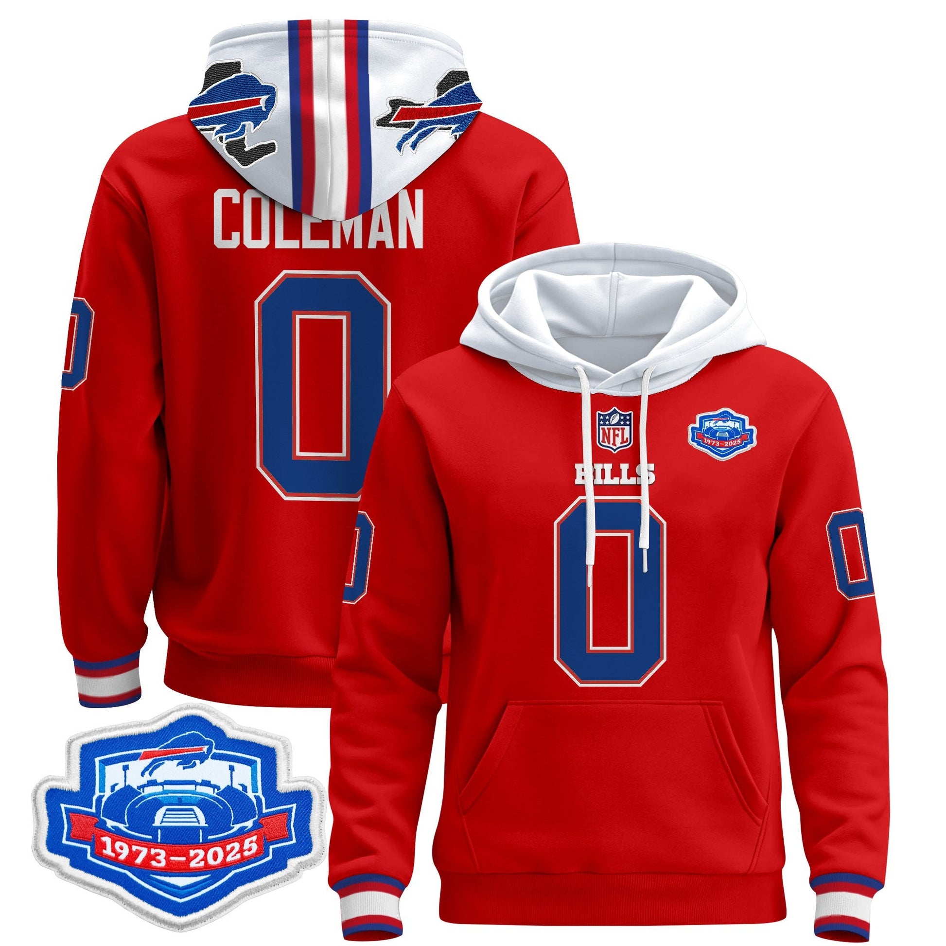 Men's Buffalo Bills 2025 Farewell Season Patch Pullover Hoodie - All Stitched