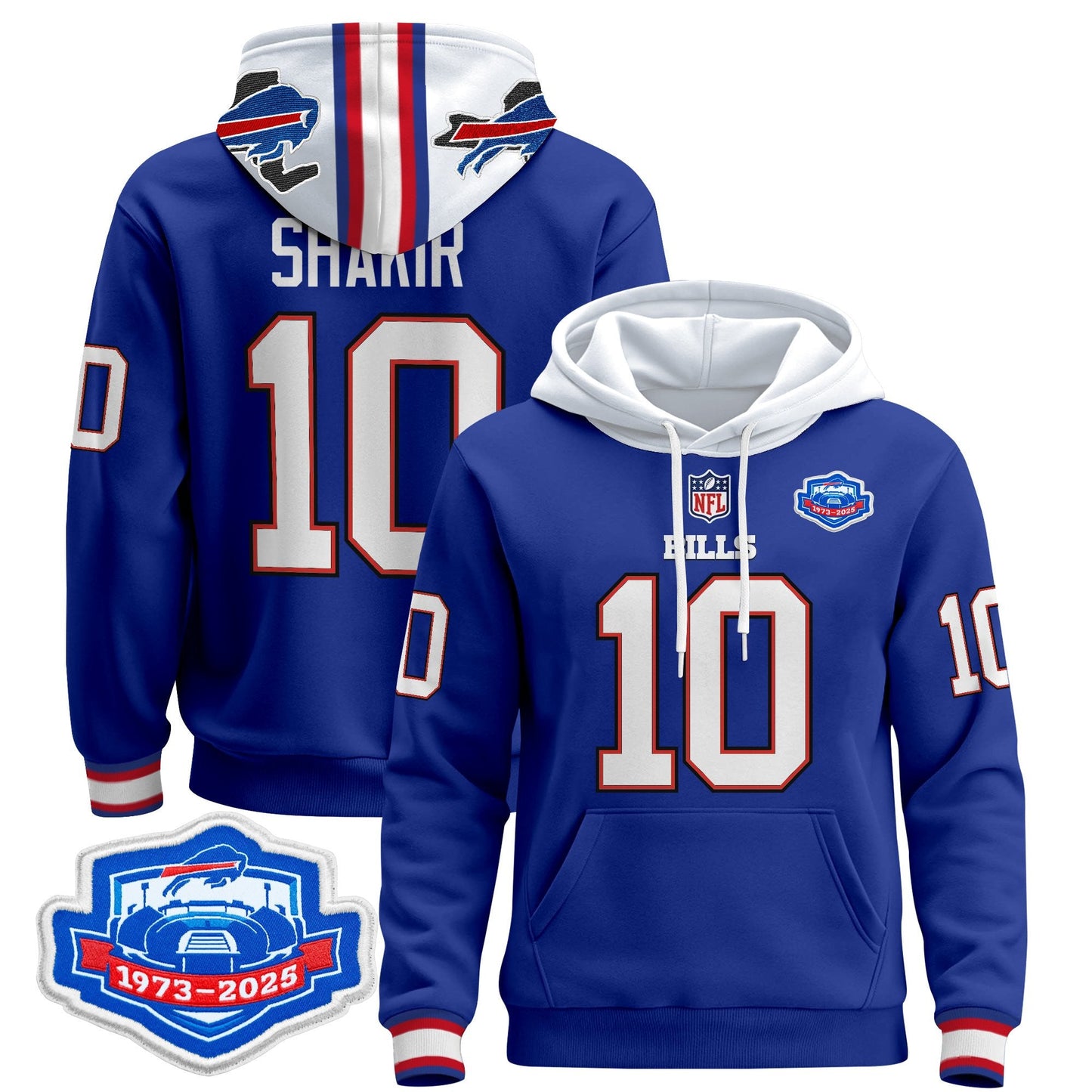 Men's Buffalo Bills 2025 Farewell Season Patch Pullover Hoodie - All Stitched