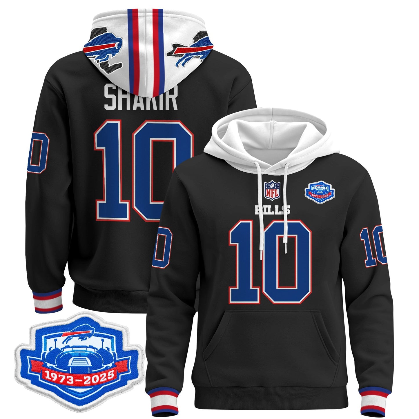 Men's Buffalo Bills 2025 Farewell Season Patch Pullover Hoodie - All Stitched