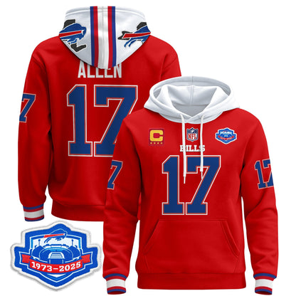 Men's Buffalo Bills 2025 Farewell Season Patch Pullover Hoodie - All Stitched