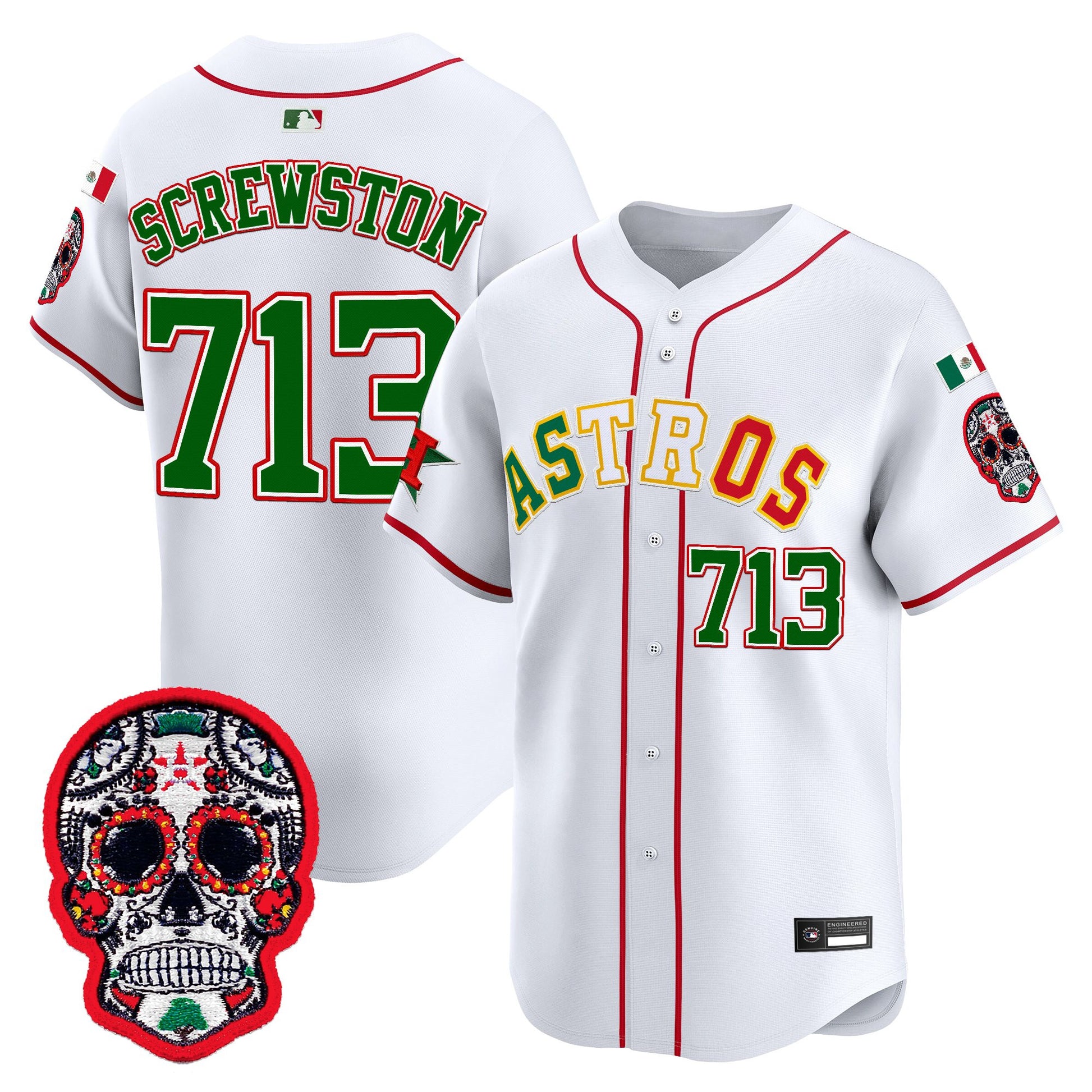 Houston Astros Mexico 2025 'Día de los Muertos Edition' Vapor Premier Limited Jersey - All Stitched