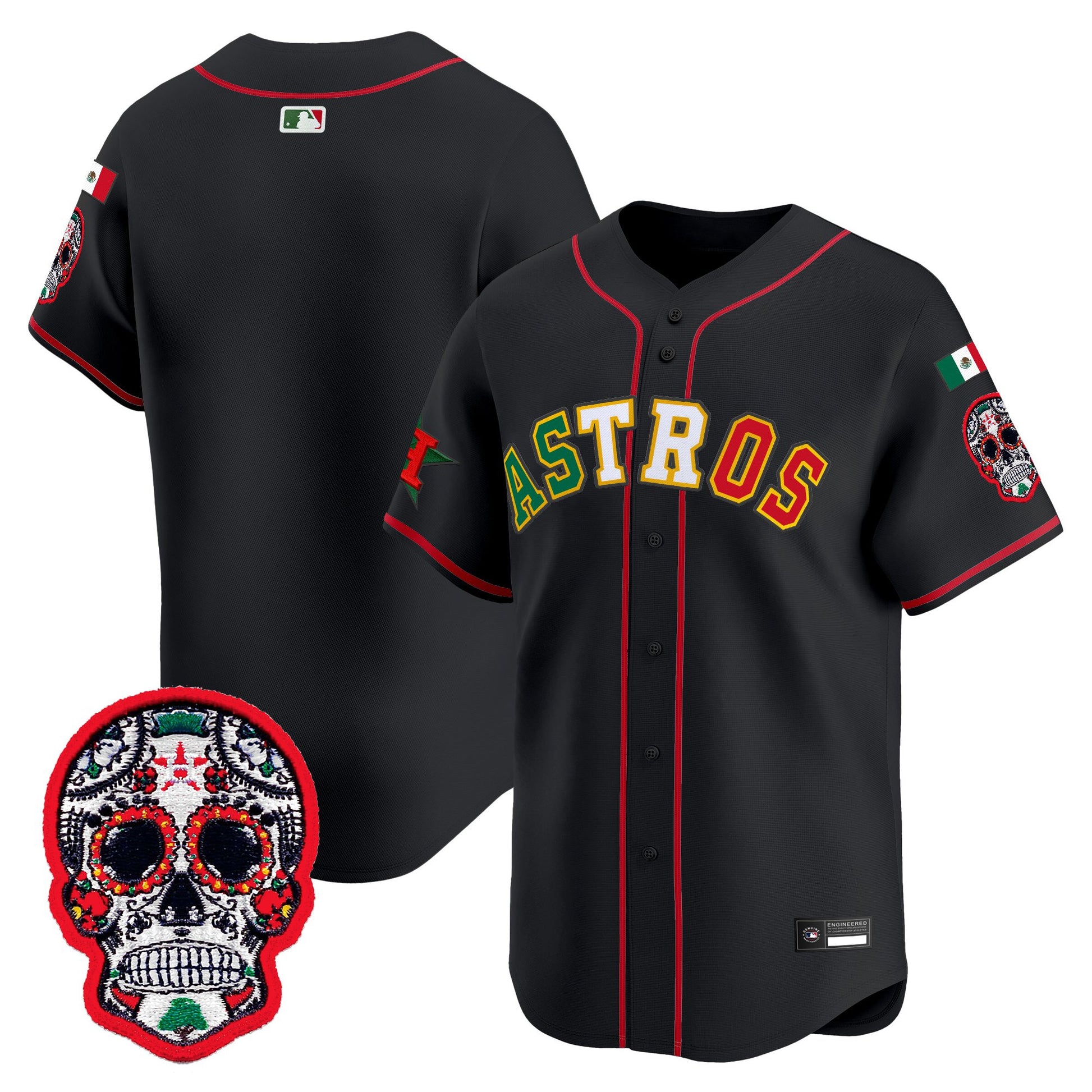 Houston Astros Mexico 2025 'Día de los Muertos Edition' Vapor Premier Limited Jersey - All Stitched