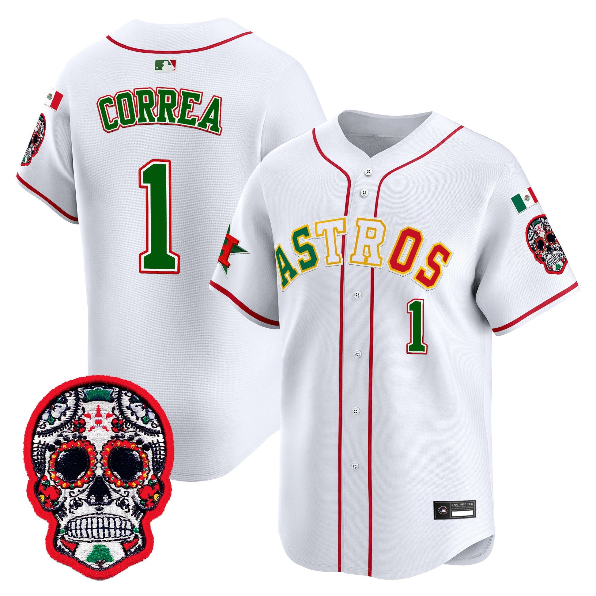 Houston Astros Mexico 2025 'Día de los Muertos Edition' Vapor Premier Limited Jersey - All Stitched