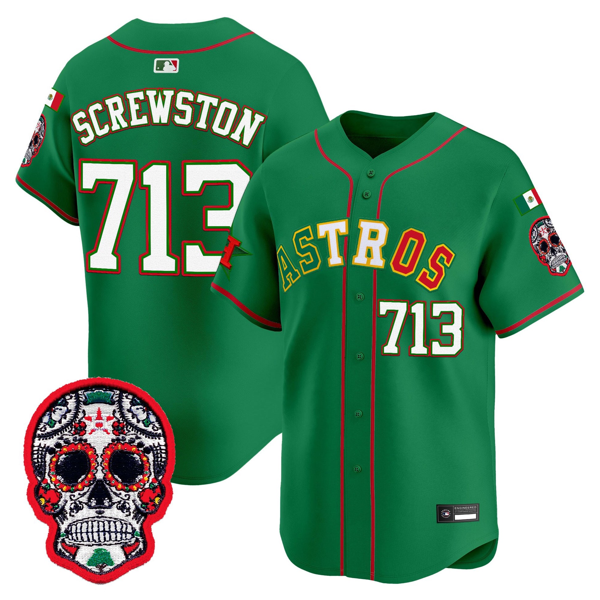 Houston Astros Mexico 2025 'Día de los Muertos Edition' Vapor Premier Limited Jersey - All Stitched