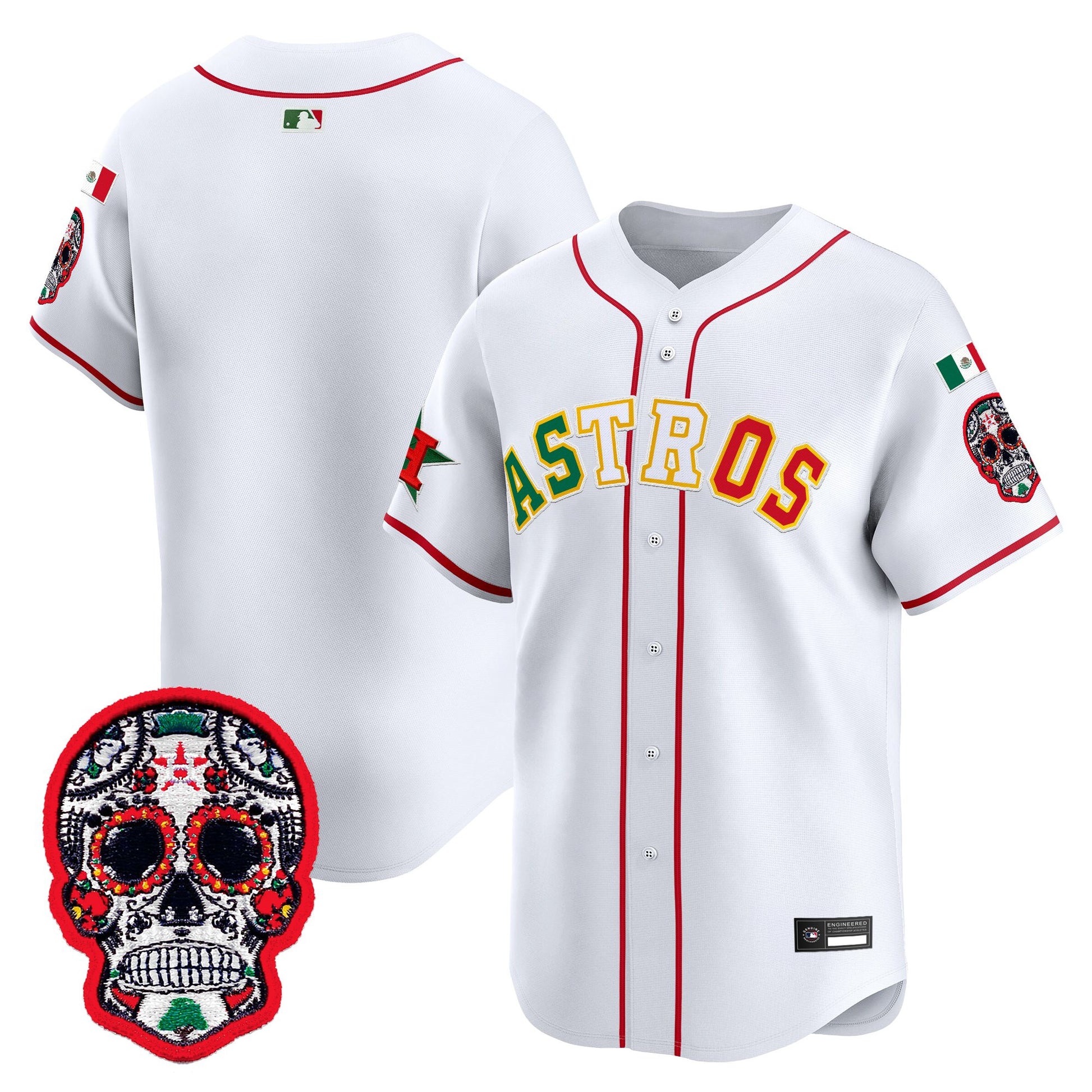 Houston Astros Mexico 2025 'Día de los Muertos Edition' Vapor Premier Limited Jersey - All Stitched