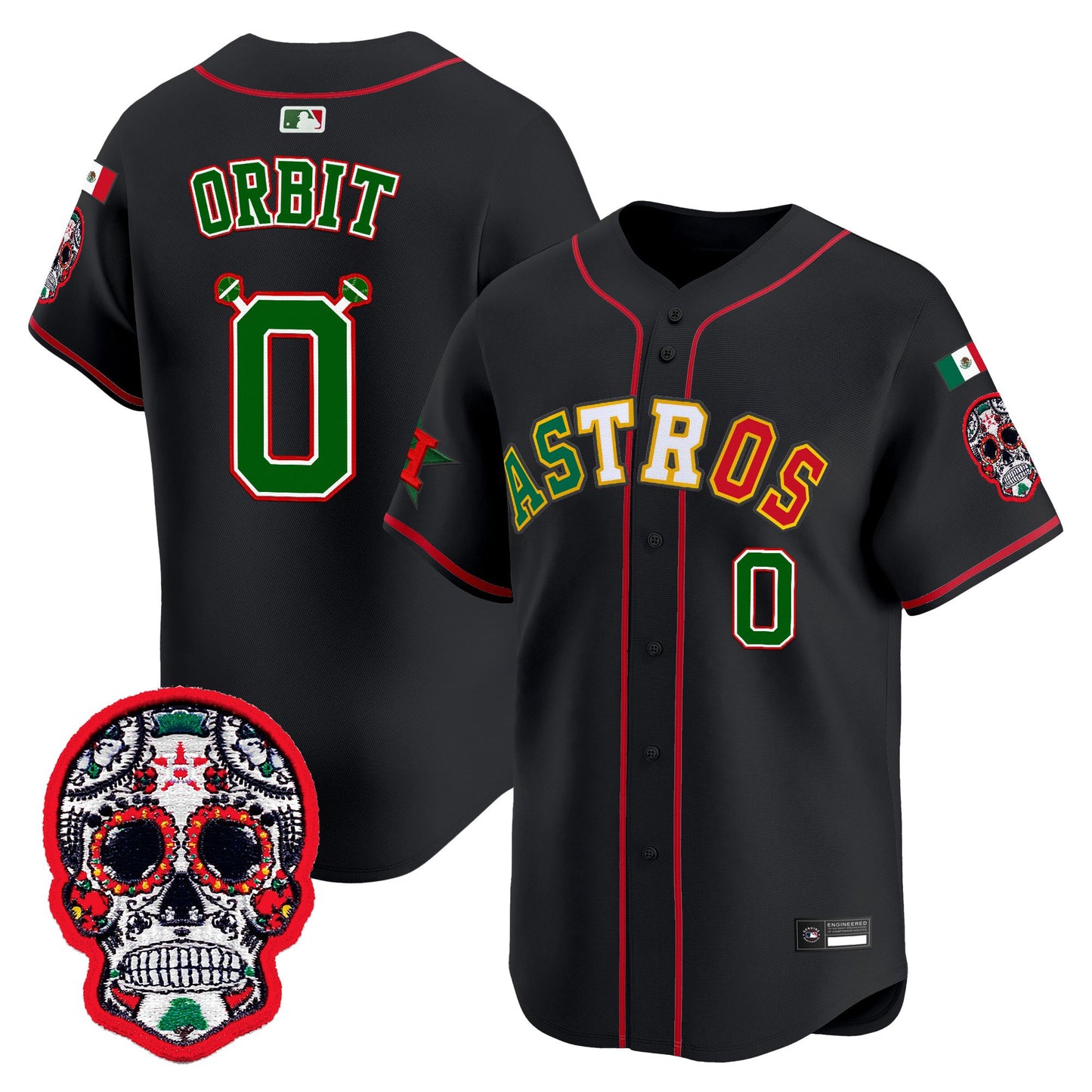 Houston Astros Mexico 2025 'Día de los Muertos Edition' Vapor Premier Limited Jersey - All Stitched