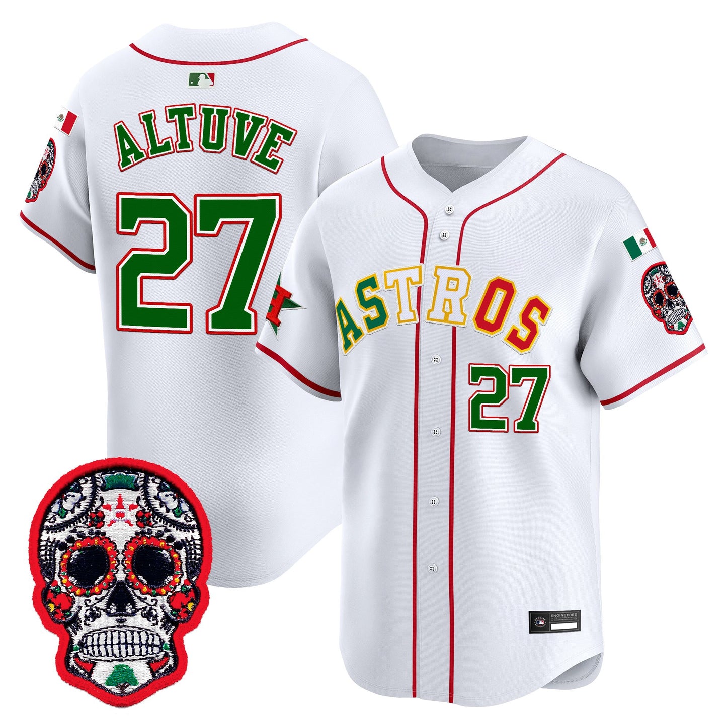 Houston Astros Mexico 2025 'Día de los Muertos Edition' Vapor Premier Limited Jersey - All Stitched