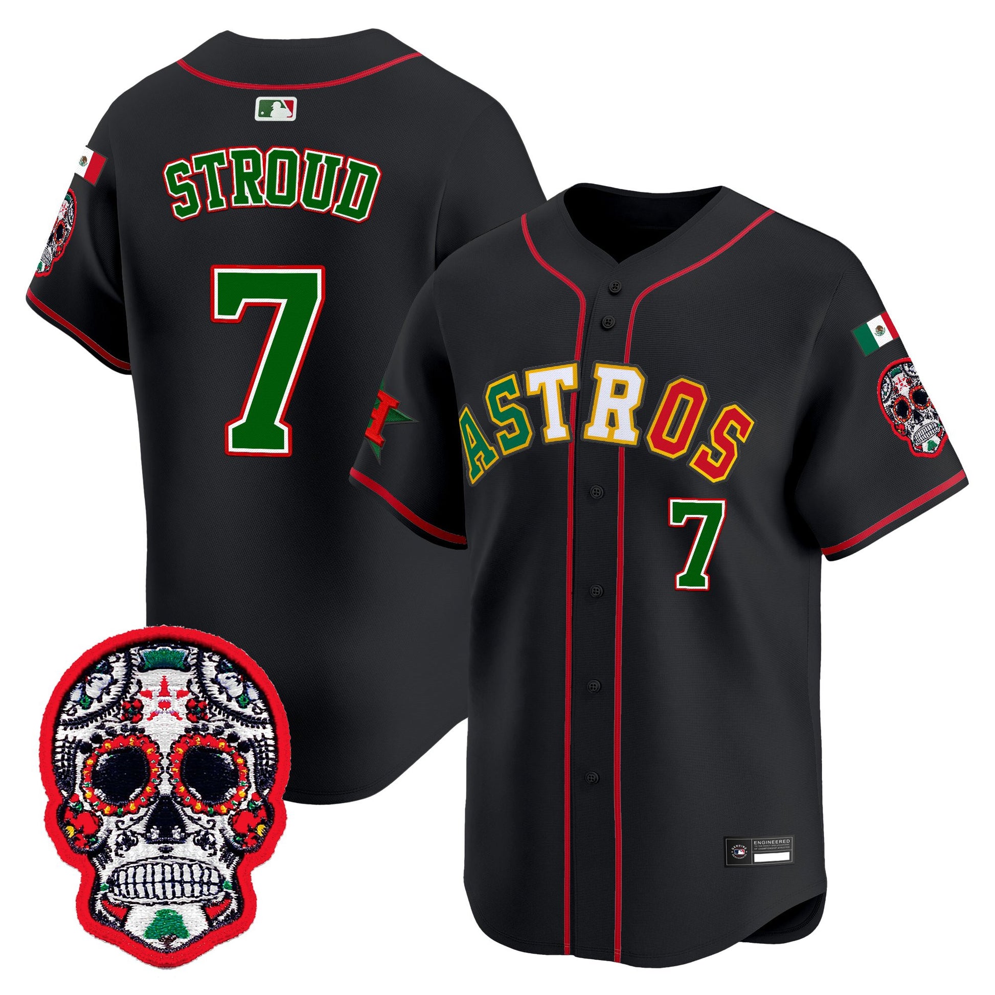 Houston Astros Mexico 2025 'Día de los Muertos Edition' Vapor Premier Limited Jersey - All Stitched