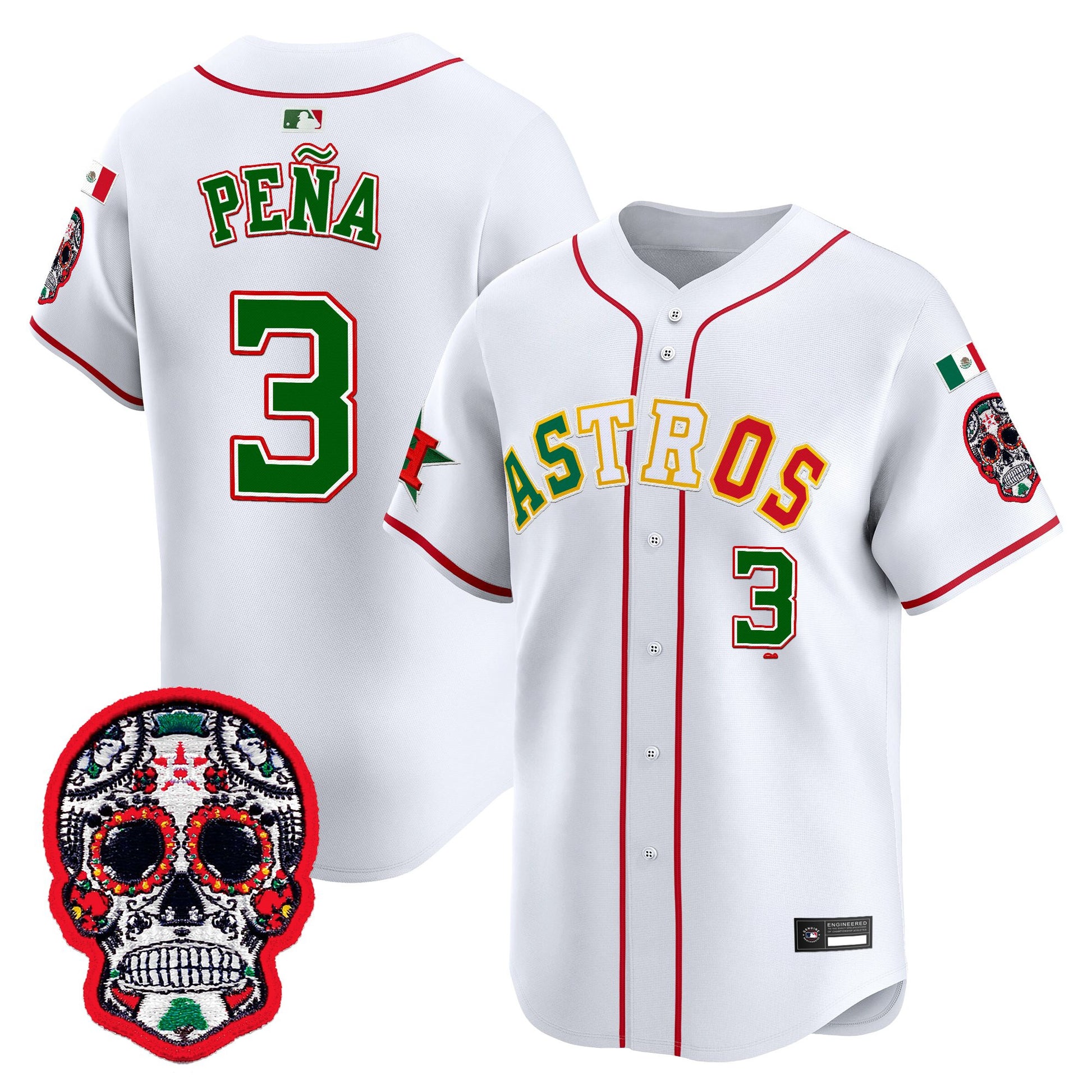 Houston Astros Mexico 2025 'Día de los Muertos Edition' Vapor Premier Limited Jersey - All Stitched