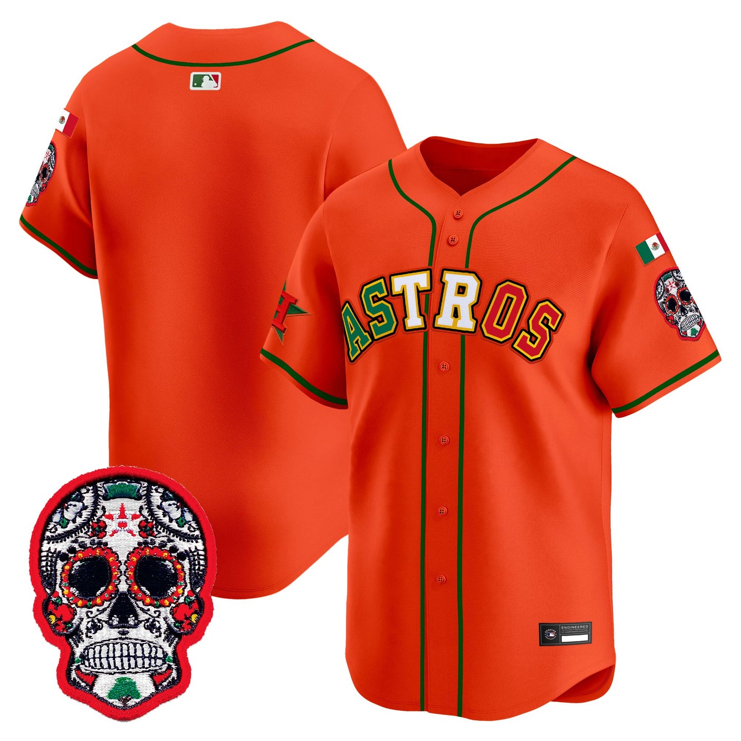Houston Astros Mexico 2025 'Día de los Muertos Edition' Vapor Premier Limited Jersey - All Stitched