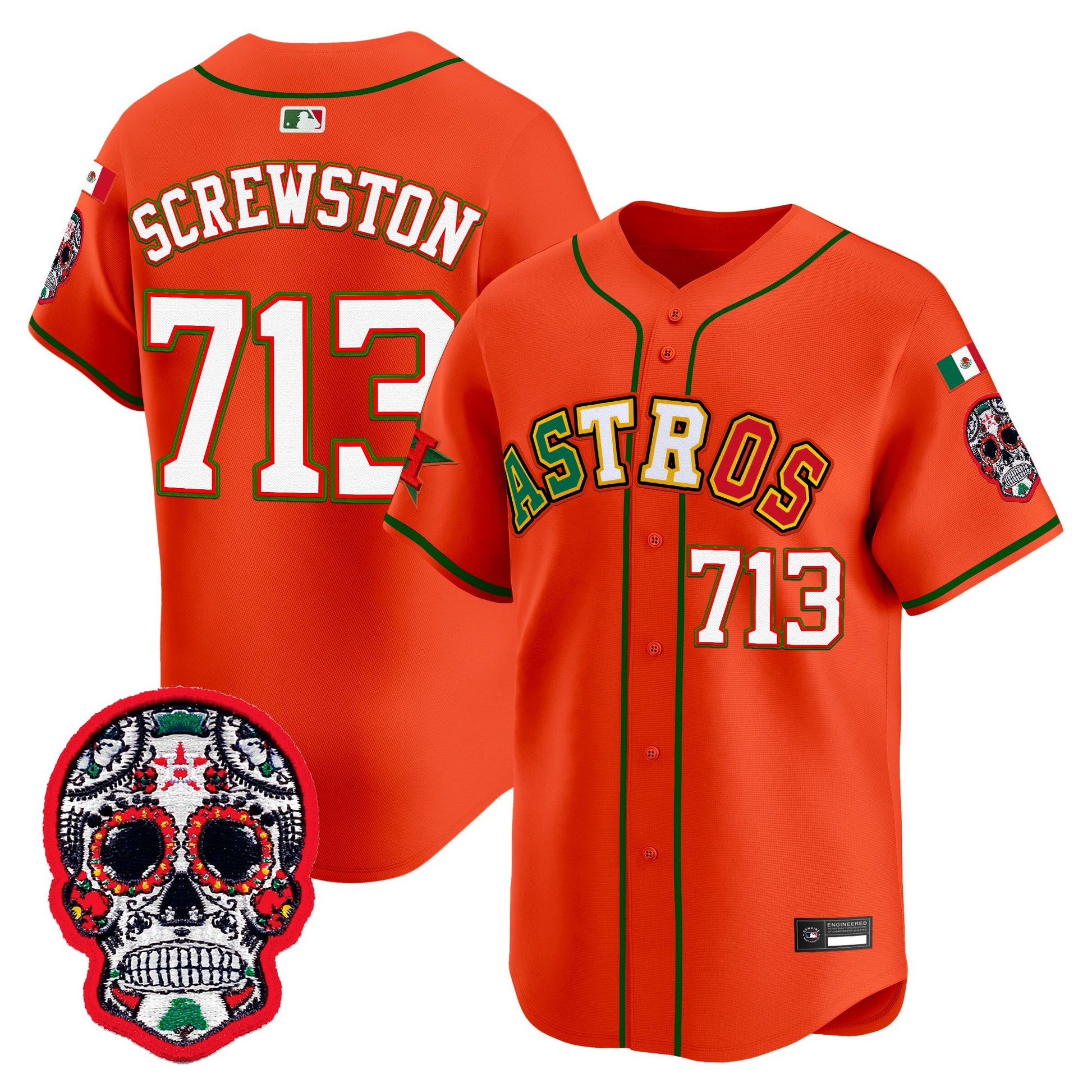 Houston Astros Mexico 2025 'Día de los Muertos Edition' Vapor Premier Limited Jersey - All Stitched