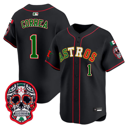 Houston Astros Mexico 2025 'Día de los Muertos Edition' Vapor Premier Limited Jersey - All Stitched