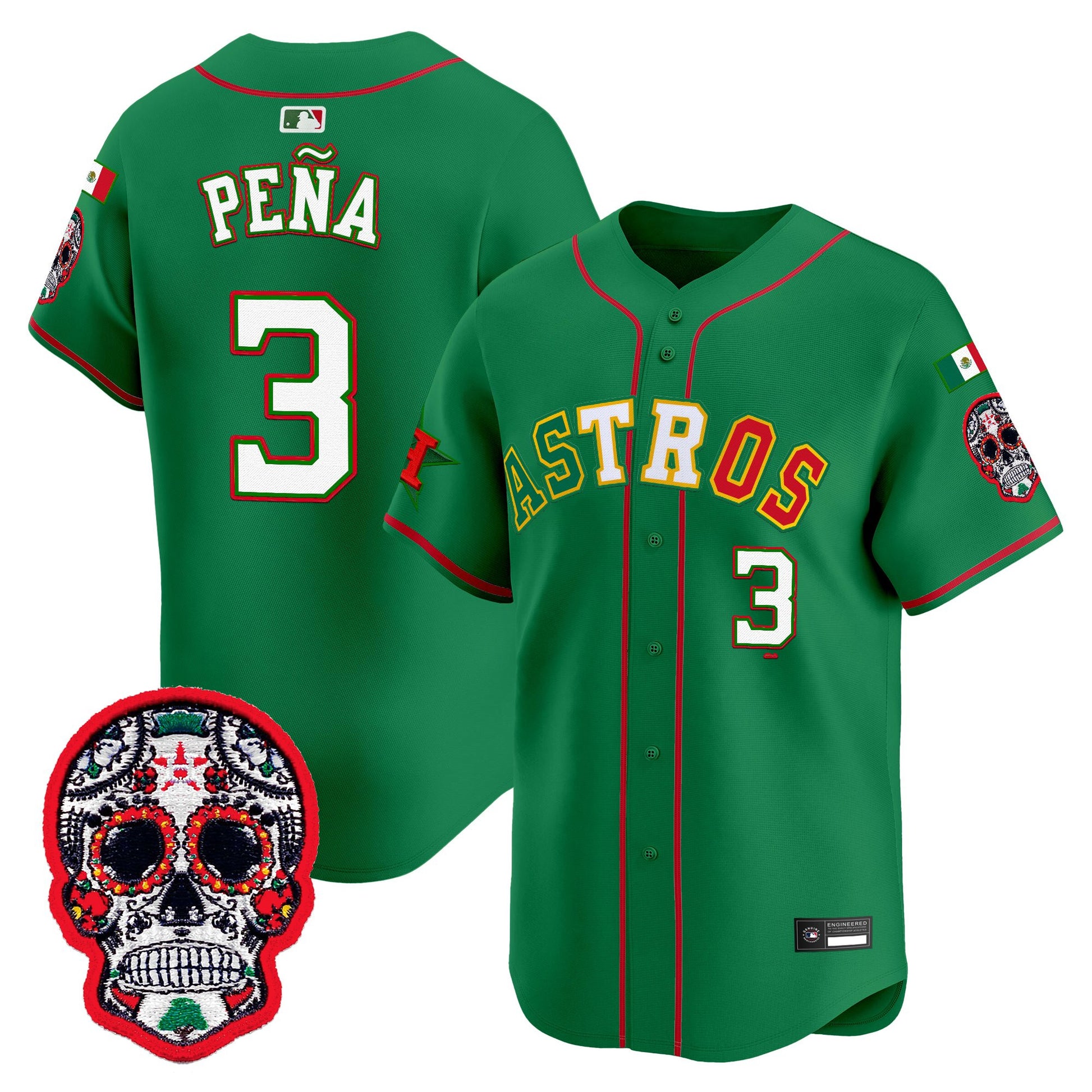 Houston Astros Mexico 2025 'Día de los Muertos Edition' Vapor Premier Limited Jersey - All Stitched