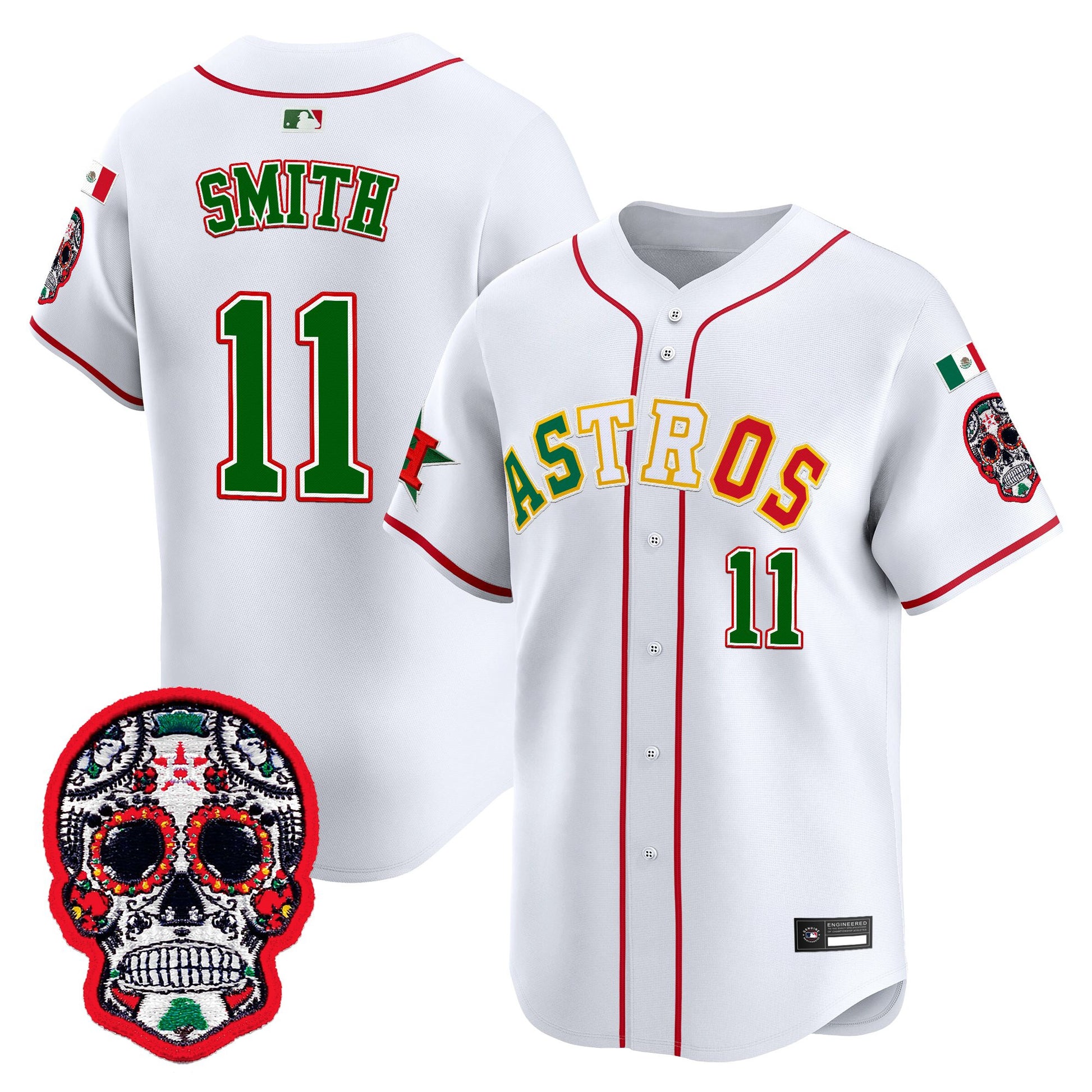 Houston Astros Mexico 2025 'Día de los Muertos Edition' Vapor Premier Limited Jersey - All Stitched