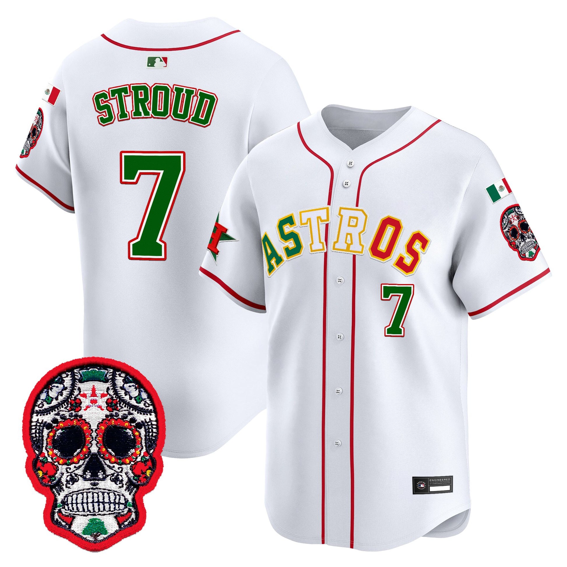 Houston Astros Mexico 2025 'Día de los Muertos Edition' Vapor Premier Limited Jersey - All Stitched